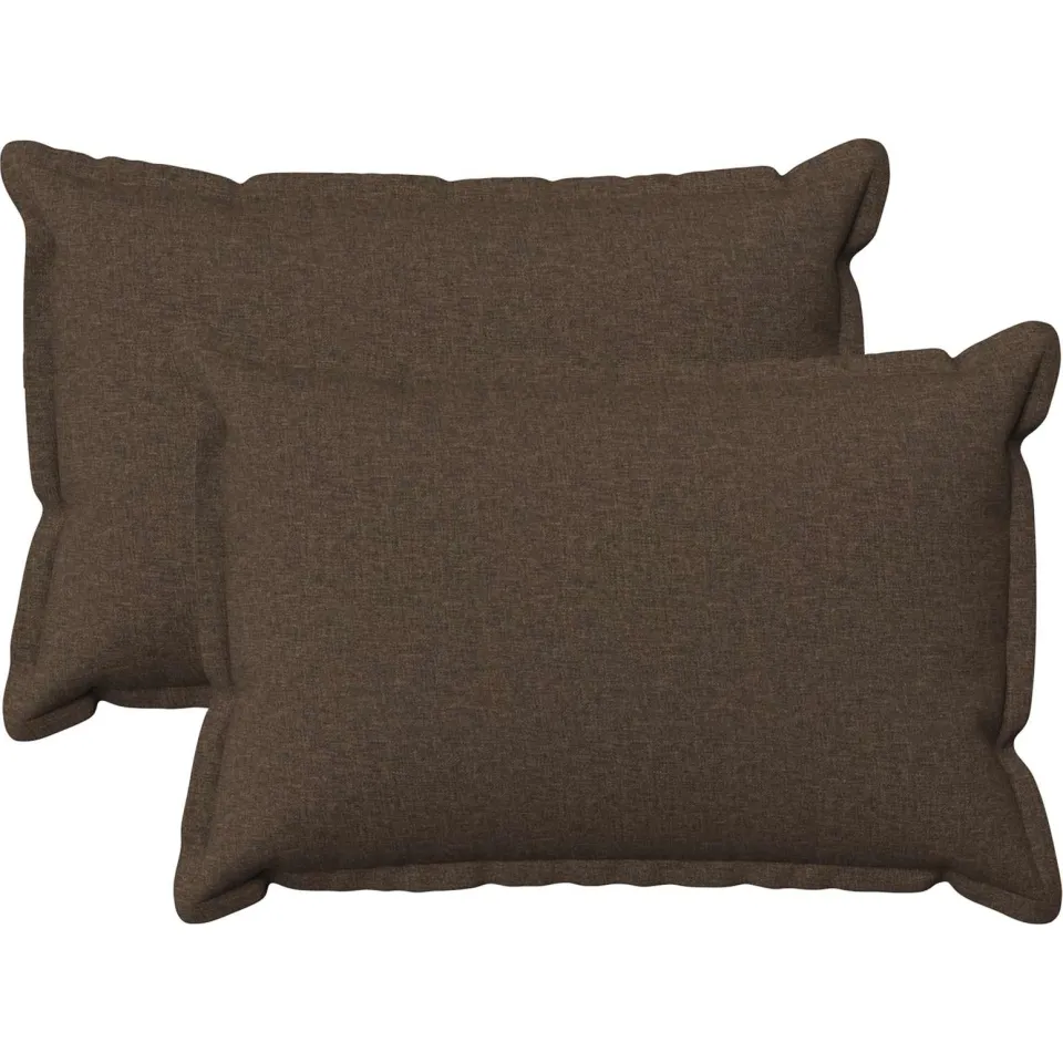 vidaXL Kussensloop 2 st HOUTEN Taupe 40 x 60 cm Faux Linnen, foto 3