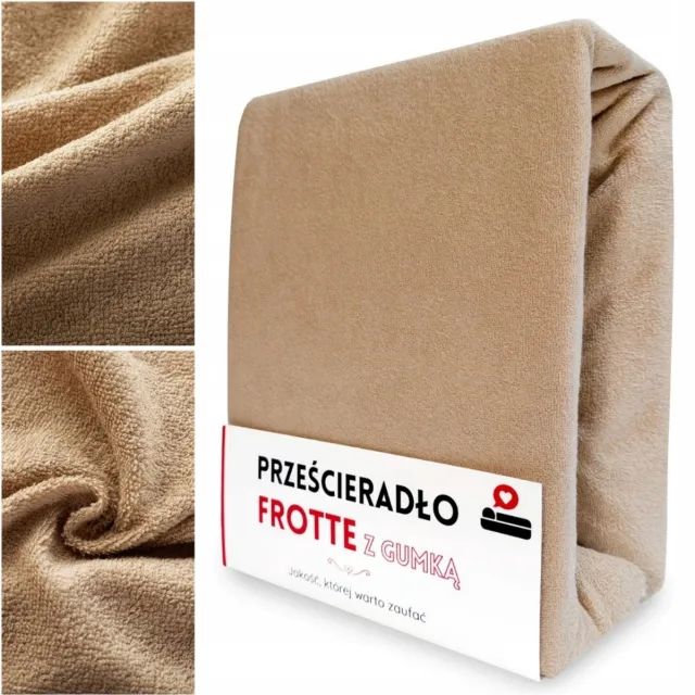 LOZKOHOLICY.PL Hoeslaken Frotte 60x120 cm Katoen Beige met Elastiek