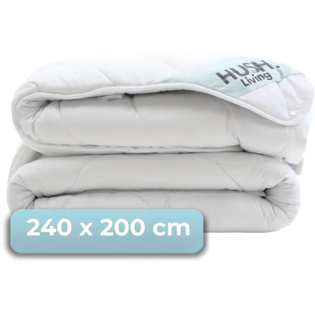 HUSH. Living HUSH Living - 4 Seizoenen Dekbed - 240x200 cm - Tweepersoons - 200+300 Gsm - Warm, Ademend en Lichtgewicht - Wit