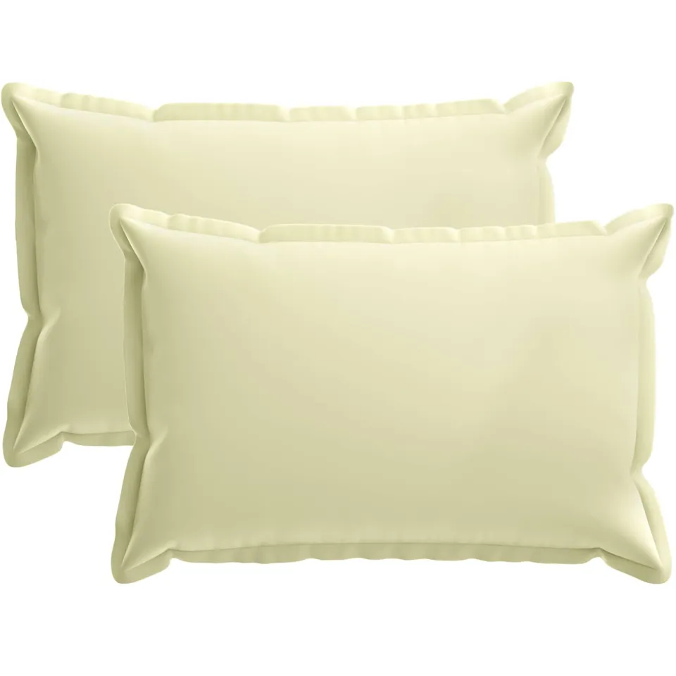 vidaXL Kussensloop 2 st HOUTEN Crèmekleurig 40 x 60 cm Polyester, foto 3
