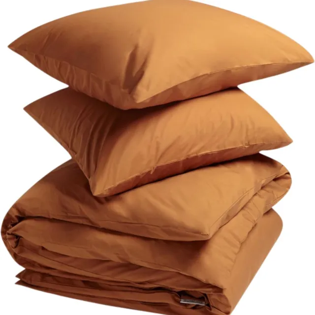 Yumeko dekbedovertrek percal katoen okergeel 200x220 + 2/60x70 - Bio, eco & fairtrade Ochre Yellow