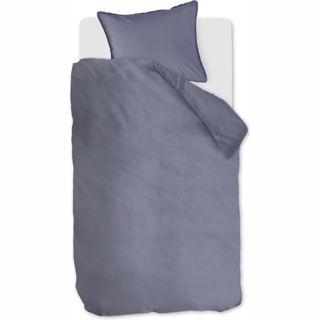 At Home by BeddingHouse One Colour dekbedovertrek - Eenpersoons - 140x200/220 - Blauw