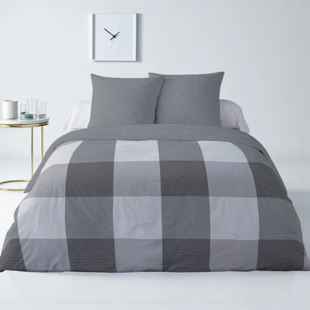 bedlin Dekbedovertrek Flanel - Winter - Extra Breed - Salogel grijs