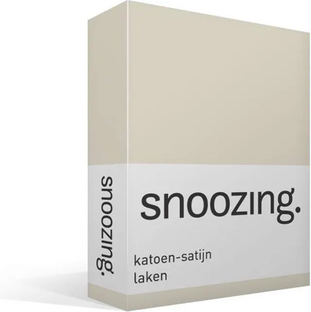 Snoozing Katoen-satijn - Laken - Ivoor