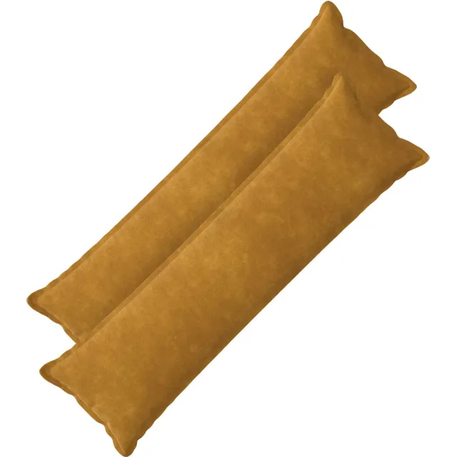 vidaXL Kussensloop 2 st HOUTEN Geel 40 x 145 cm Microfiber Fleece