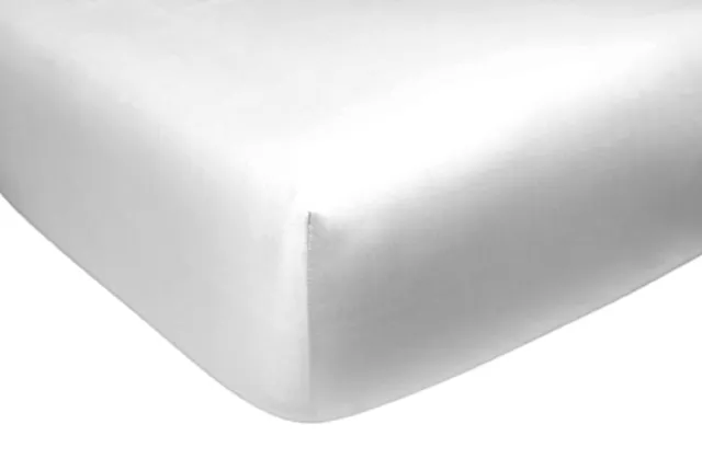 Casilin Luxe Hoeslaken - Katoen Satijn - Hotel Kwaliteit - Wit - 90x200cm