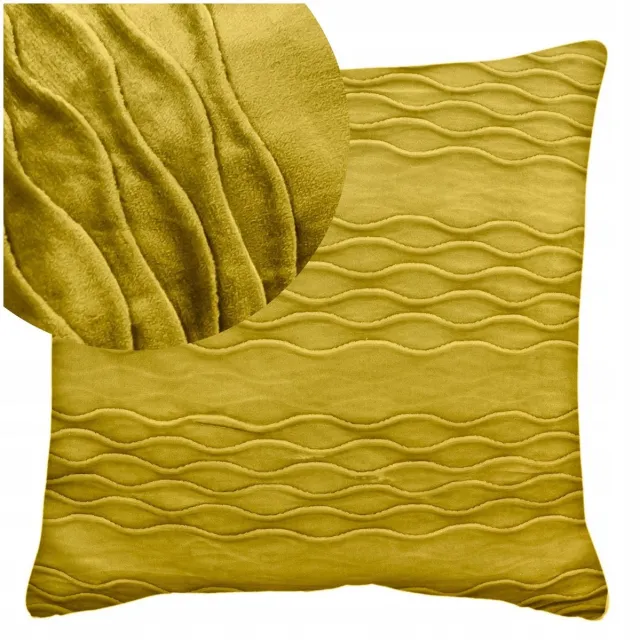 LOZKOHOLICY.PL Decoratieve Kussenhoes 40x40cm Zita Velvet Goudgeel - Zacht Velours