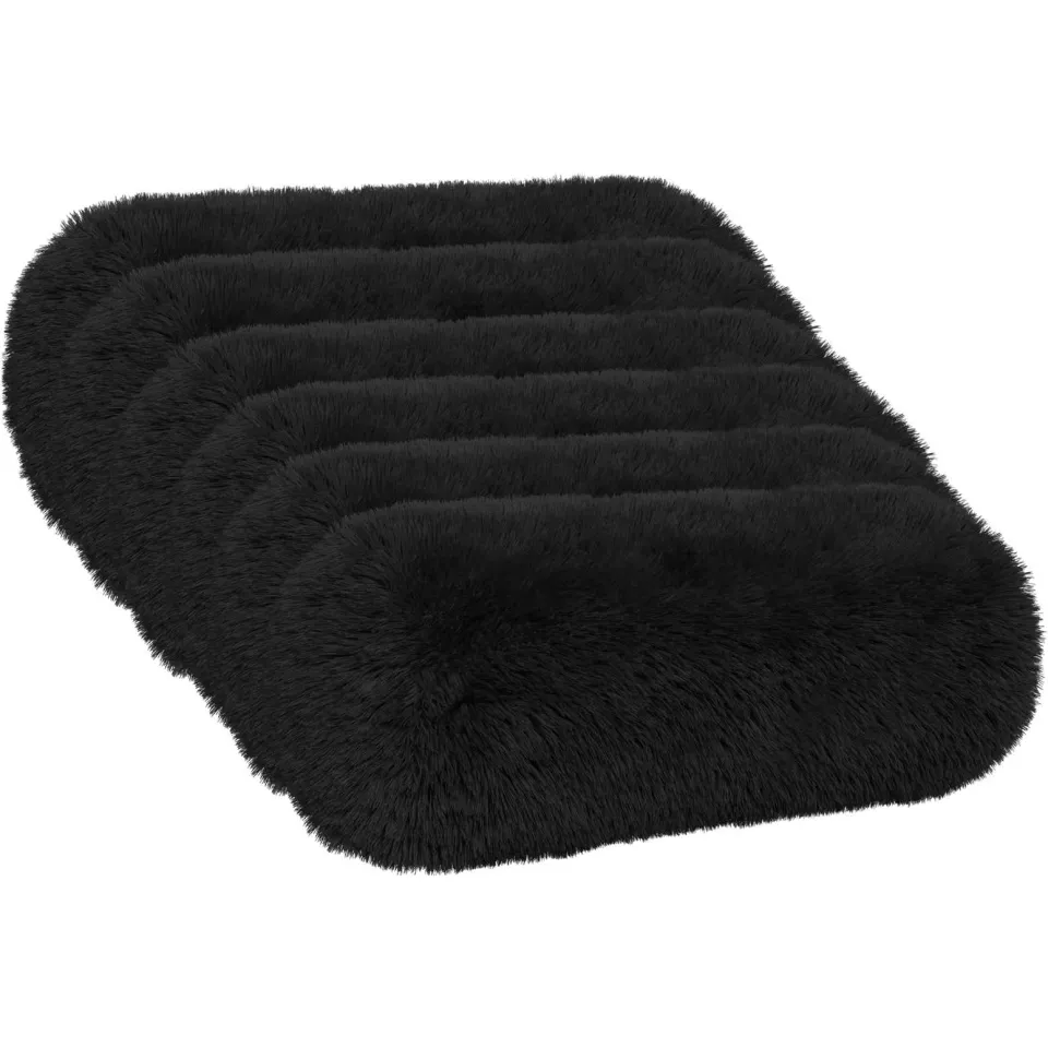 vidaXL Kussensloop 6 st HEERLEN Zwart Dia. 15 x 40 cm PV Fleece, foto 3