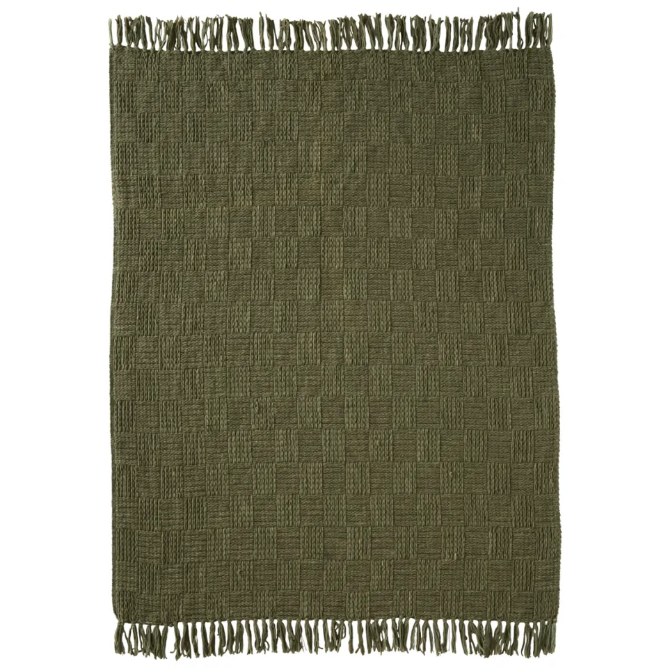 NOUS Living Lazise geruite plaid groen, foto 3