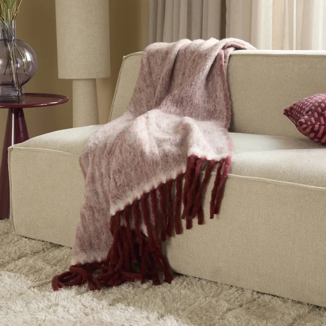 NOUS Living plaid Jewell rood off white, foto 2
