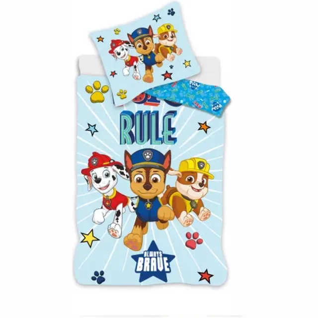 PAW Patrol peuterdekbedovertrek Rule - 100 x 135 cm - 40 x 60 cm Blauw