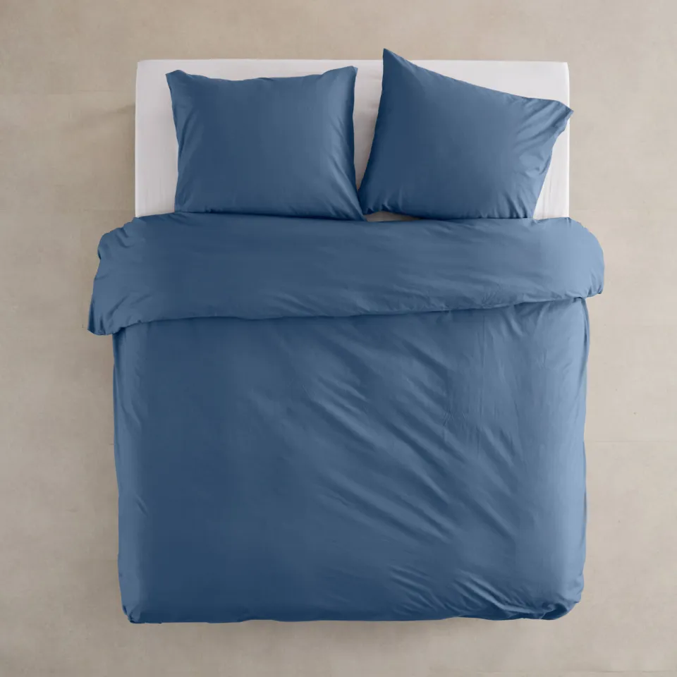 NOUS Living basis dekbedovertrek 2-persoons - blauw (200x220 cm)