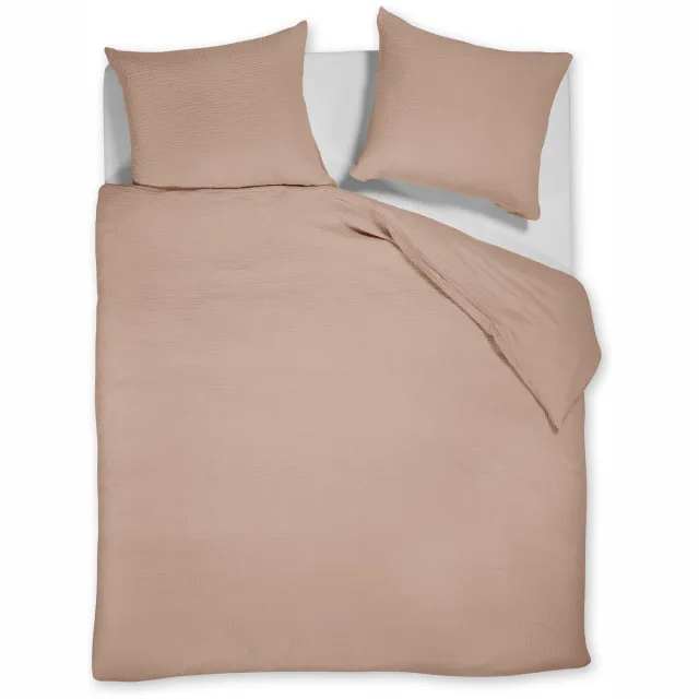 vtwonen Gentle Embrace dekbedovertrek - Tweepersoons - 200 x 220 cm - Zachtroze