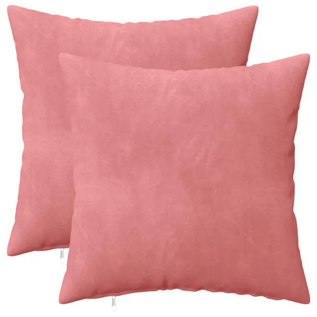 vidaXL Kussensloop 2 st HEERLEN Roze 40 x 40 cm fluweel