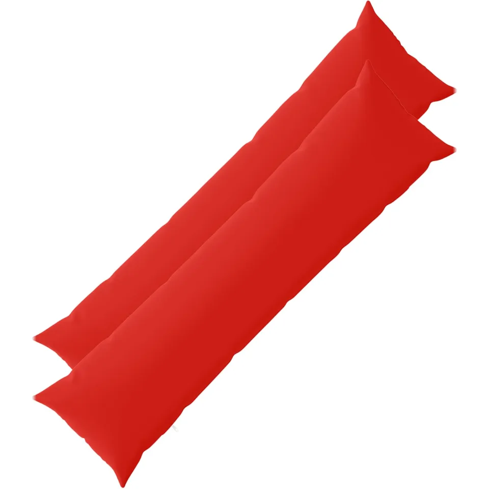 vidaXL Kussensloop 2 st HEERLEN Rood 40 x 145 cm Polyester, foto 3