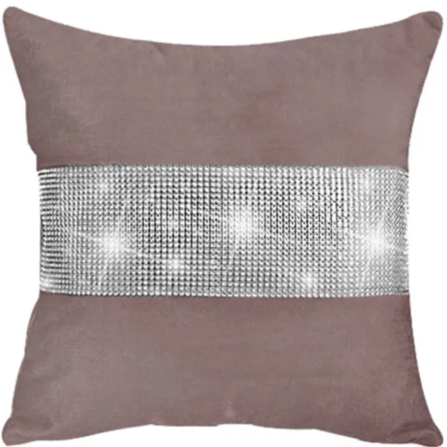 DOMAREX Decoratieve Kussenhoes Velvet 40x40cm met Zirkonia - Feestelijk Cafe