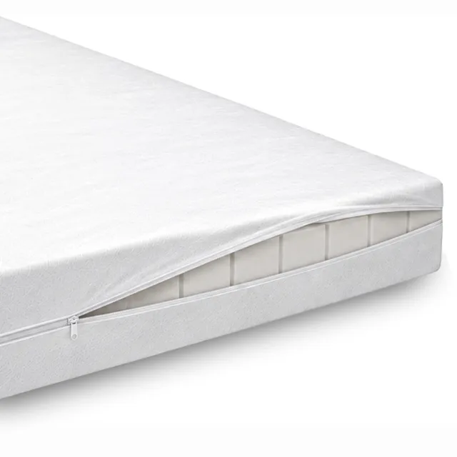 Sleepling 90 x 200 Topperhoes Evolon Encasing | allergievriendelijke Matrasbeschermhoes van polyester | Allergie- & anti-mijt bescherming | matrassen tot 6 cm | wasbaar op 95 graden | Made in Germany | wit
