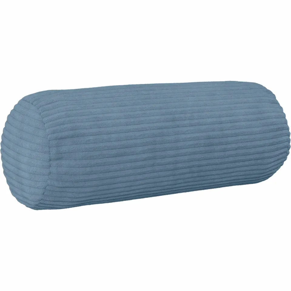 vidaXL Kussensloop 2 st HEERLEN Blauw Dia. 15 x 40 cm corduroy