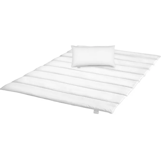 Liebling 155 x 220 cm dekbedset met kussen | licht zomer dekbed | incl. 1x dekbed en 1x kussen (40 x 80 cm) | doorgestikt dekbed van 100% microvezel | Made in EU | wasbaar op 40 graden | wit