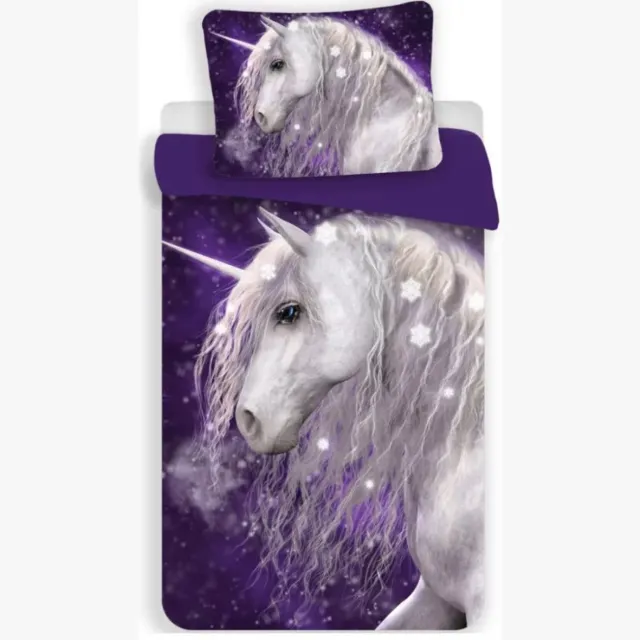 Sweet Home dekbedovertrek Unicorn Purple 100 x 135 cm – 40 x 60 cm – katoen