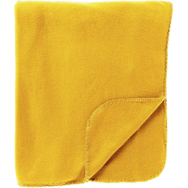Textino DEX - plaid 130x160 cm - fleece deken - Freesia - geel
