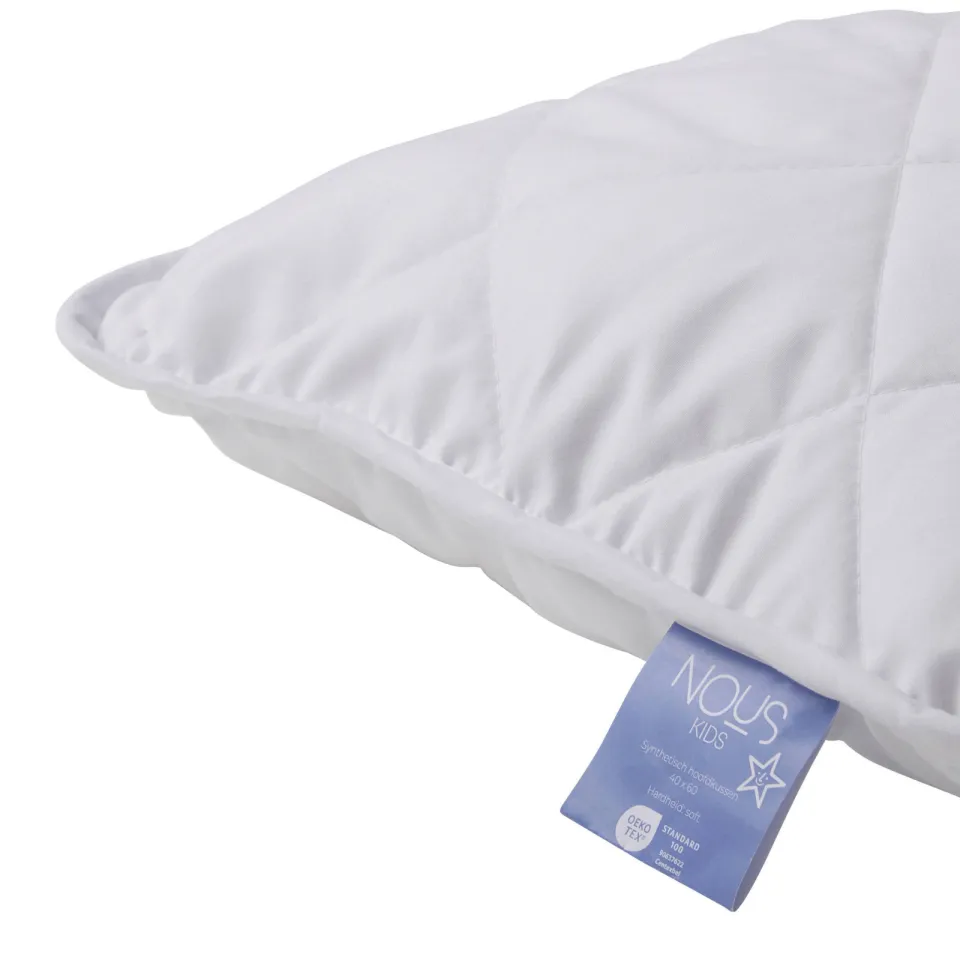 NOUS Kids LUXE microvezel synthetisch kinder/ledikantkussen (40x60 cm) wit, foto 4