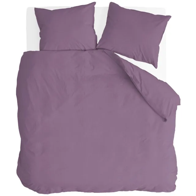 BYRKLUND Dekbedovertrek Pure & Plain - 200x220 - 100% Katoen (BCI) - Paars