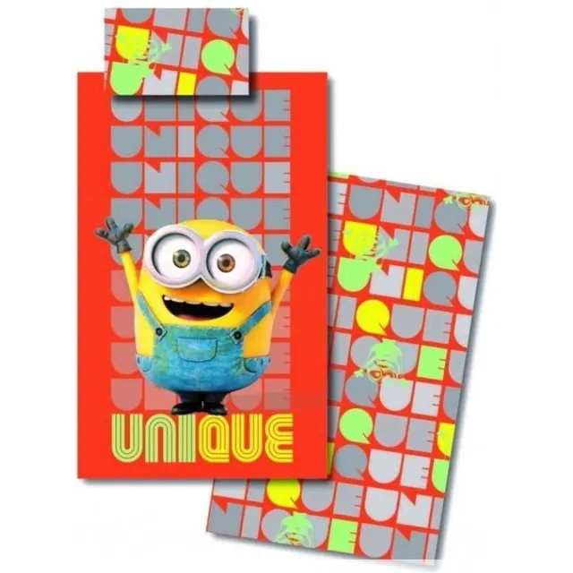 Minions Unique - Dekbedovertrek - 140x200 - Oranje