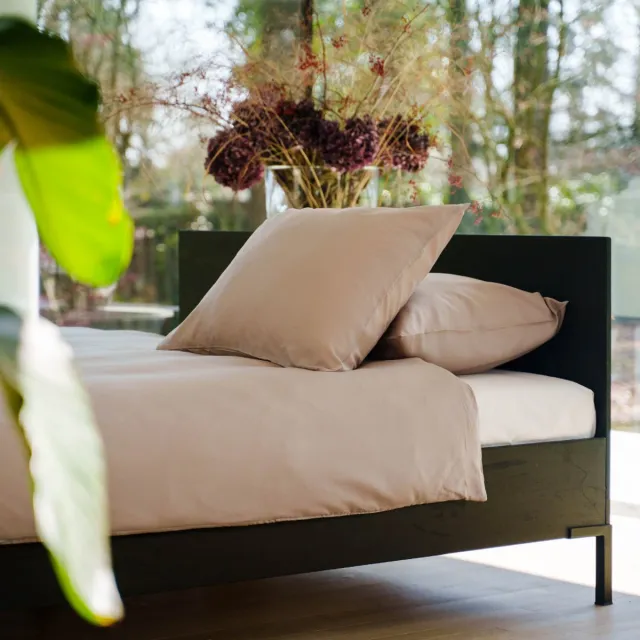 kayori Kiyo Dekbedovertrek Tencel - 260x200-220 + 2 slopen - Lits-jumeaux - Taupe