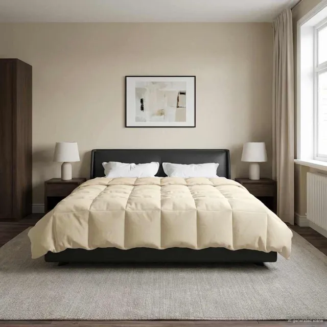 vidaXL Winter Dekbed 220 x 240 cm Winter Microfiber (100% polyester) Crème
