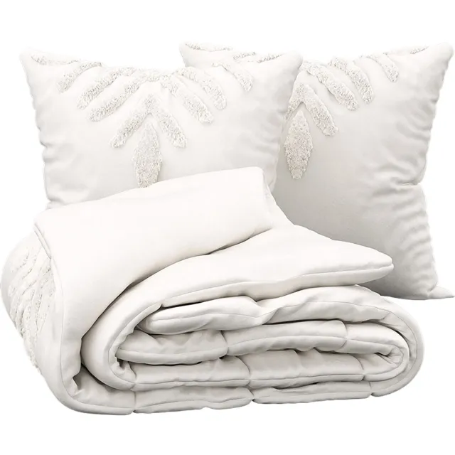 Atmosphera Dekbedovertrek Inuit Dreams set met 2 kussenslopen 240x220cm - Wit/Ivoor