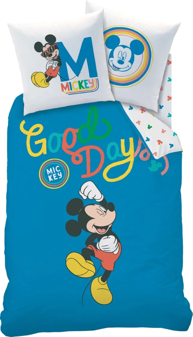 Disney Mickey Mouse Dekbedovertrek Good Days - Katoen Blauw