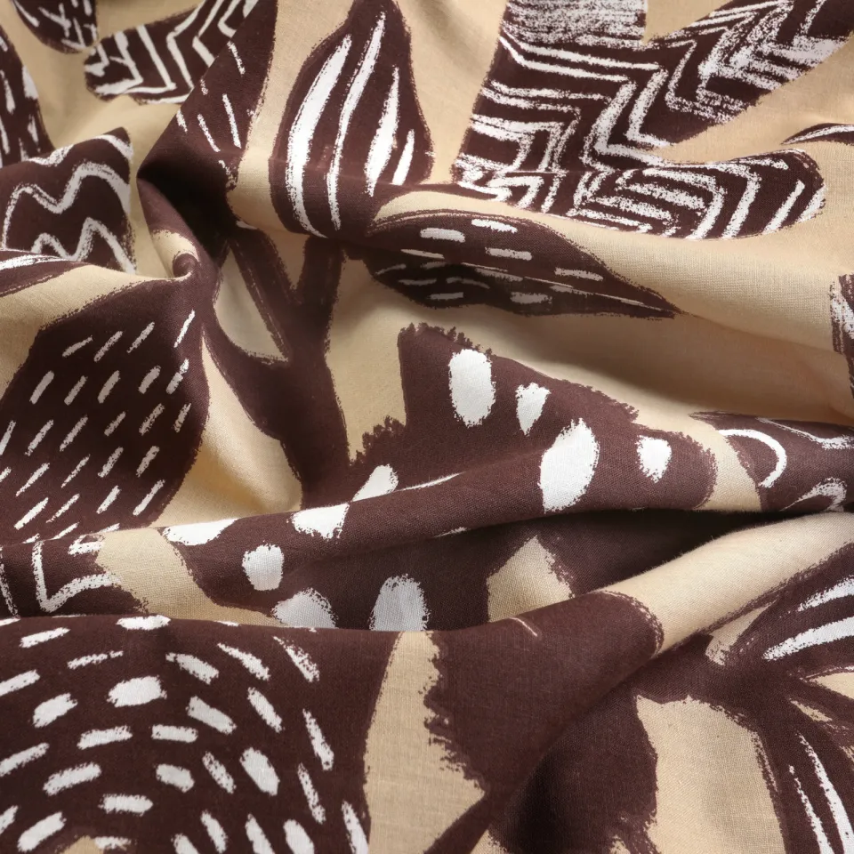 NOUS Living katoenen dekbedovertrek 2-persoons (200x220 cm) beige, foto 7