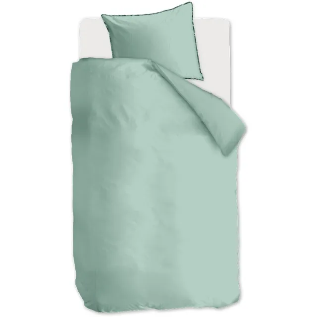 Auping Forest green percale Dekbedovertrek - Eenpersoons 140 x 220 cm - Biologisch katoen - Groen