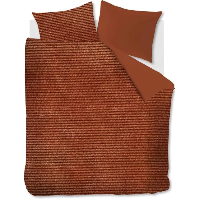 At Home by Beddinghouse Cosy Corduroy dekbedovertrek - Tweepersoons - 200x200/220 cm - Terra