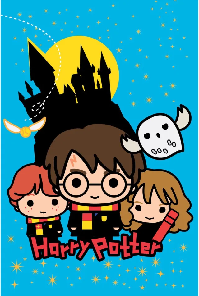 Harry Potter fleece plaid cartoon - 100 x 150 cm (blauw) Multi