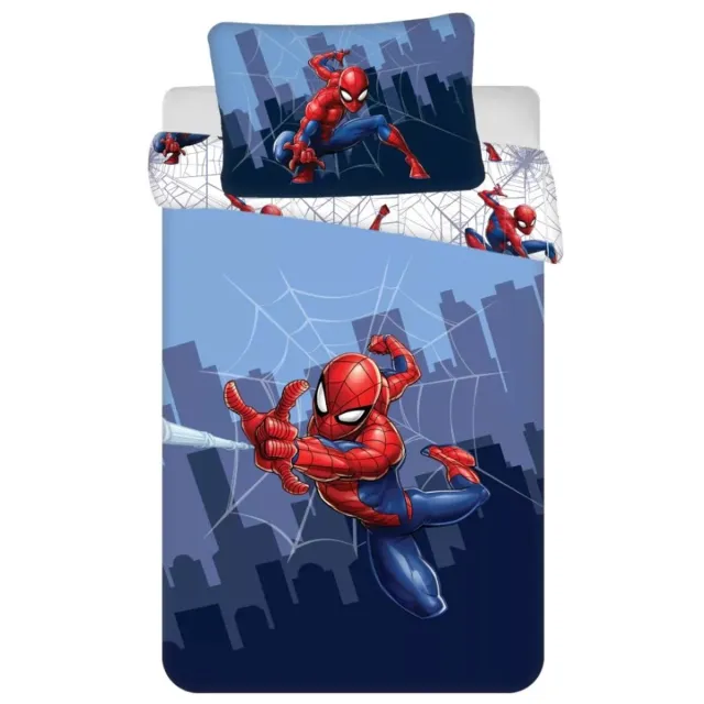 Spider-Man Spiderman City Swinger Dekbedovertrek Blauw
