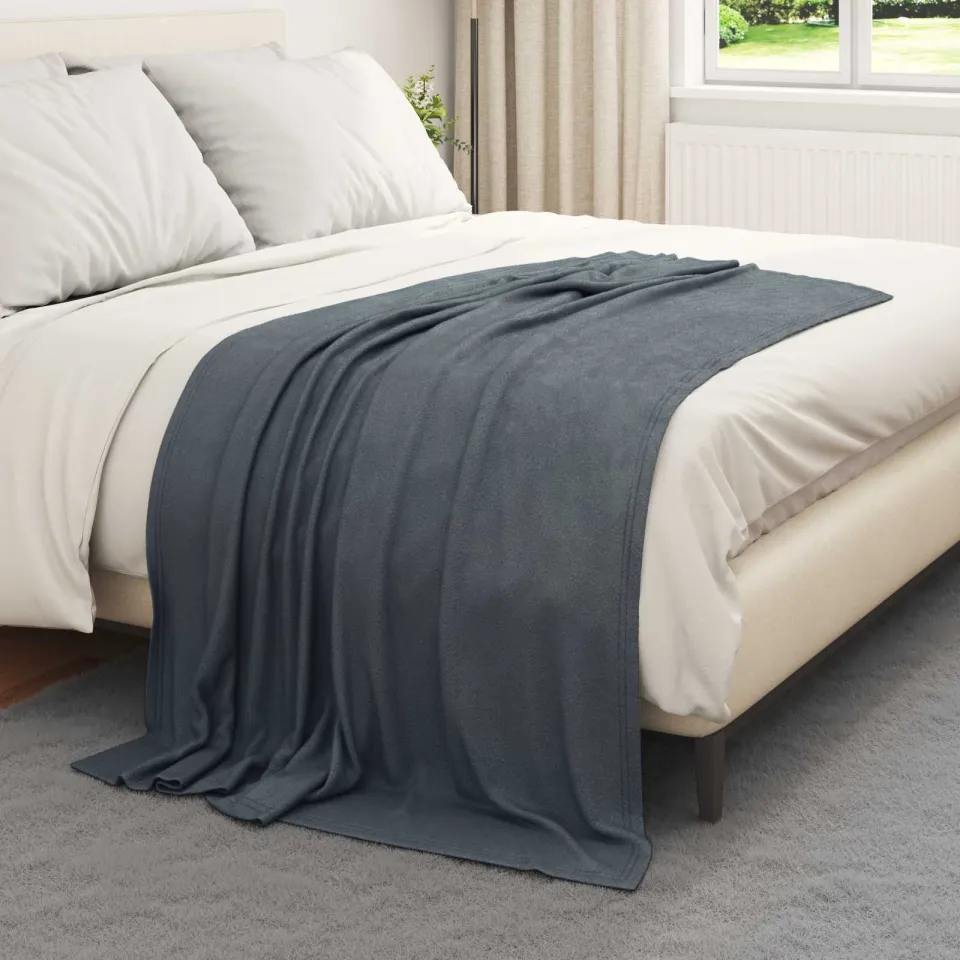 vidaXL Kleden 24 st Donkergrijs 170 x 130 cm 7,81 kg Fleece, foto 3
