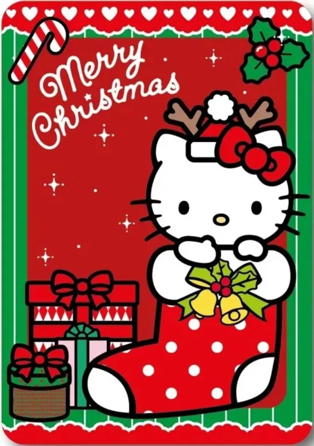 Hello Kitty Cheer Christmas Fleece deken 100 x 140 cm diverse kleuren