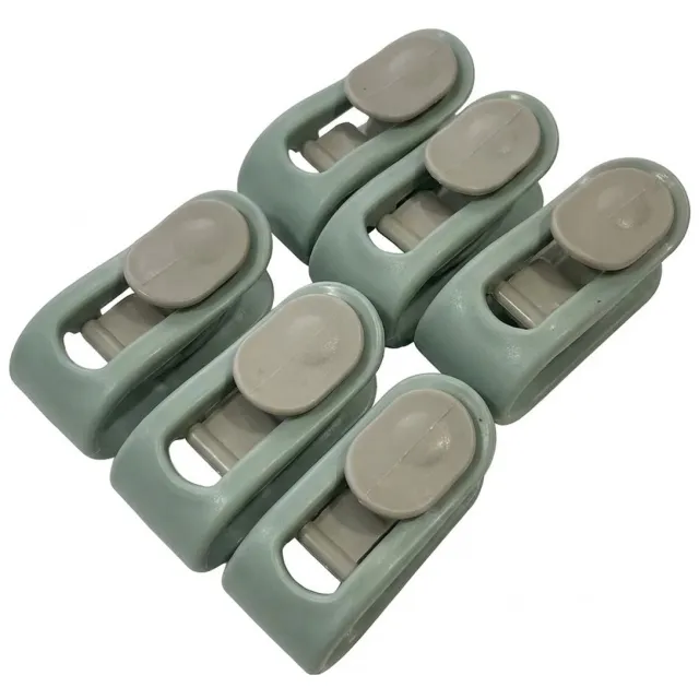 NUVEX Groene anti slip dekbedclips met schuifsluiting – 6 stuks – kunststof dekenklemmen voor dekbed kleding en gordijnen Groen-6st