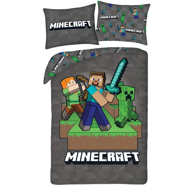 Minecraft Dekbedovertrek Sword - Polyester Grijsaanpassen