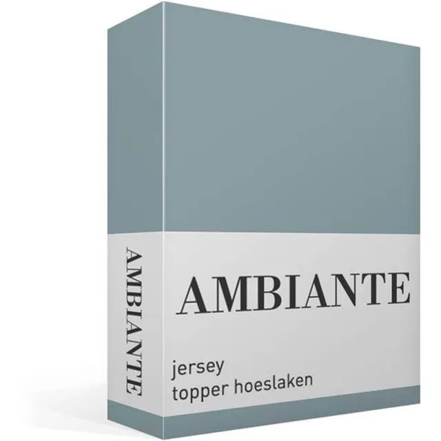 Ambiante jersey topper hoeslaken - Lits-jumeaux - Blue