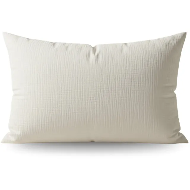 Zelesta Teddy Katoen Mousseline Kussensloop Set van 2 - Beige 60x70cm