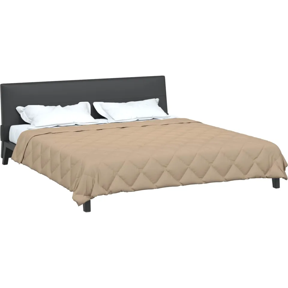 vidaXL Zomer Dekbed 240 x 200 cm 200 gsm Microvezel Taupe, foto 2