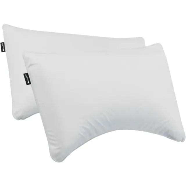 Cloudpillo Plus Duopack Kussenslopen - Set van 2 (52x82 cm) - Luxe Katoen Satijn (300TC) - Cloudy White - Zijdezacht, Hypoallergeen & Ademend