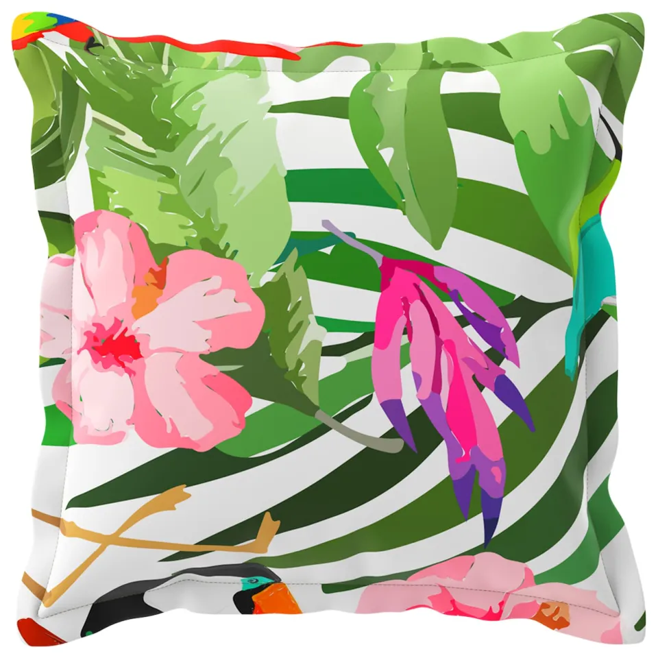 vidaXL Kussensloop 2 st HOUTEN Meerkleurig 40 x 40 cm Polyester