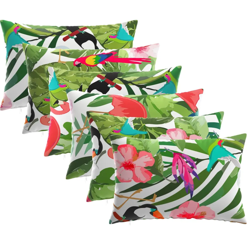 vidaXL Kussensloop 6 st HEERLEN Meerkleurig 50 x 70 cm Polyester, foto 3