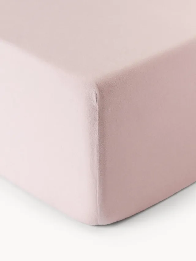 Westwing Collection Boxspring hoeslaken Biba, flanel Roze
