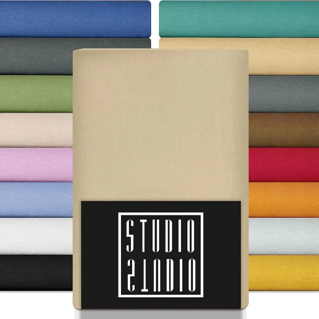 Studio Hoeslaken - Made in Green/EU, 100% katoen, merkkwaliteit, bedlaken hoeslaken jersey - crème
