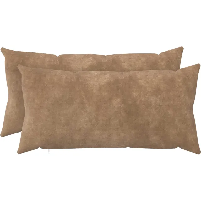 vidaXL Kussensloop 2 st HEERLEN Taupe 40 x 80 cm Microfiber Fleece